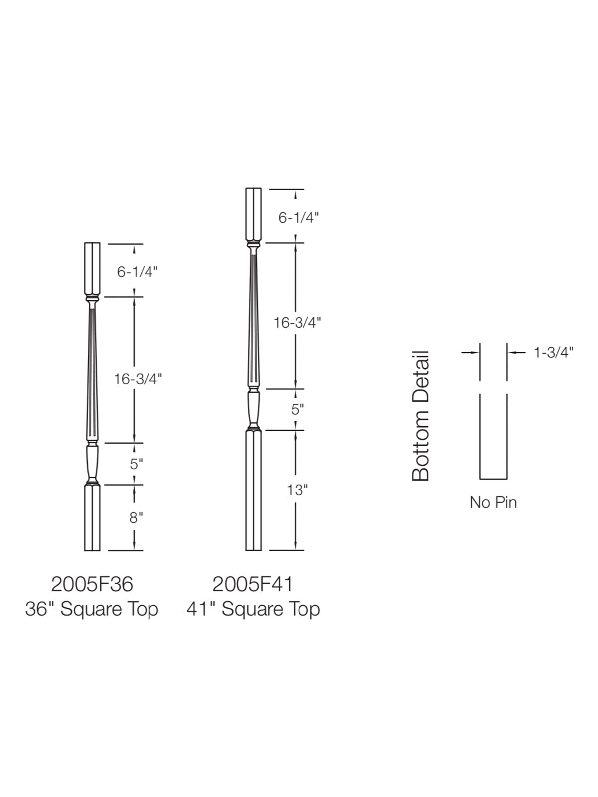 Stockbridge 2005F Baluster (Fluted)