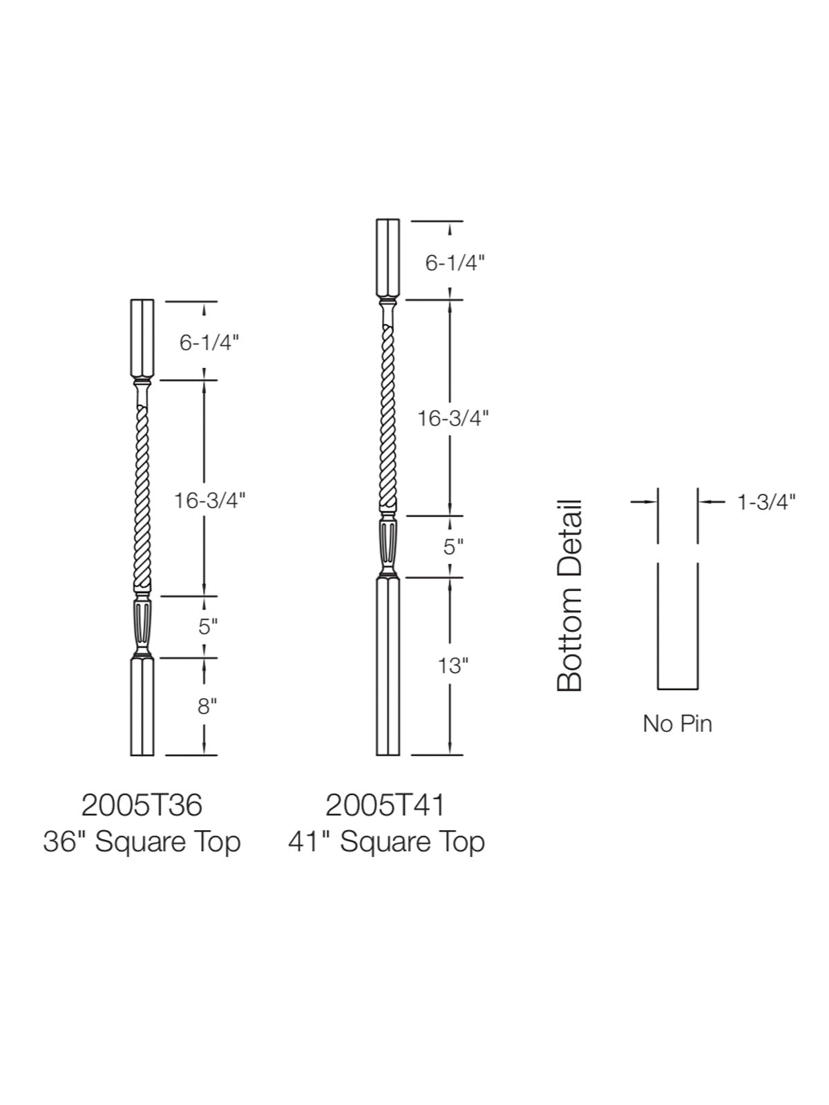 Stockbridge 2005T Baluster (Twist)