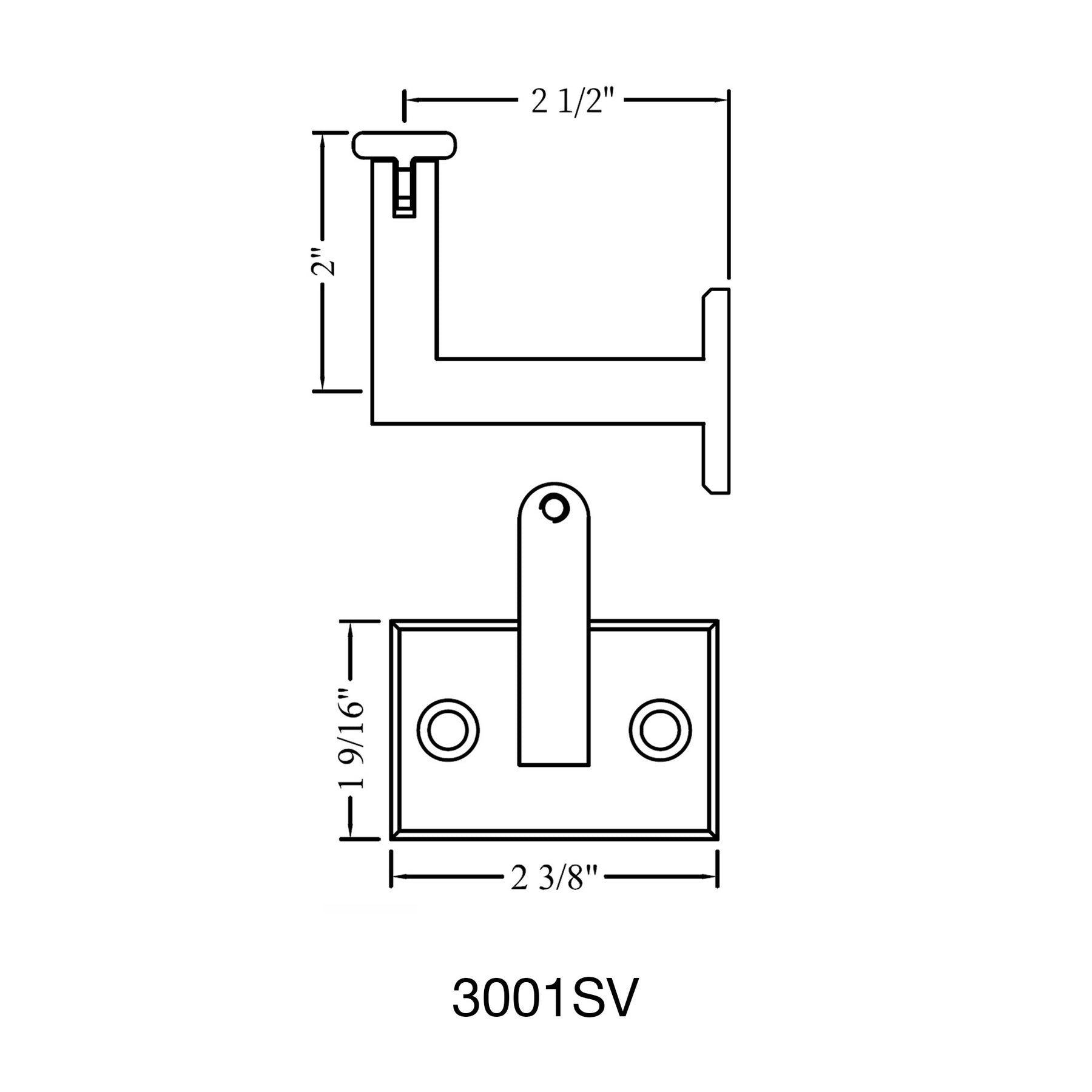 Handrail Bracket 3001SV - Adjustable Swivel Bracket