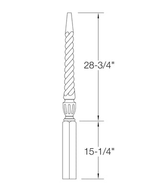 Stockbridge 3013T Stabilizer Newel Post - Twist (3-1/2")