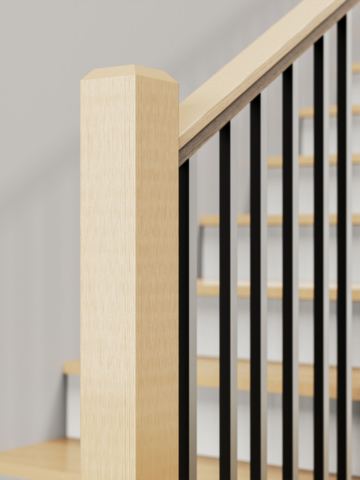 4002 Chamfered Top Square Newel Post