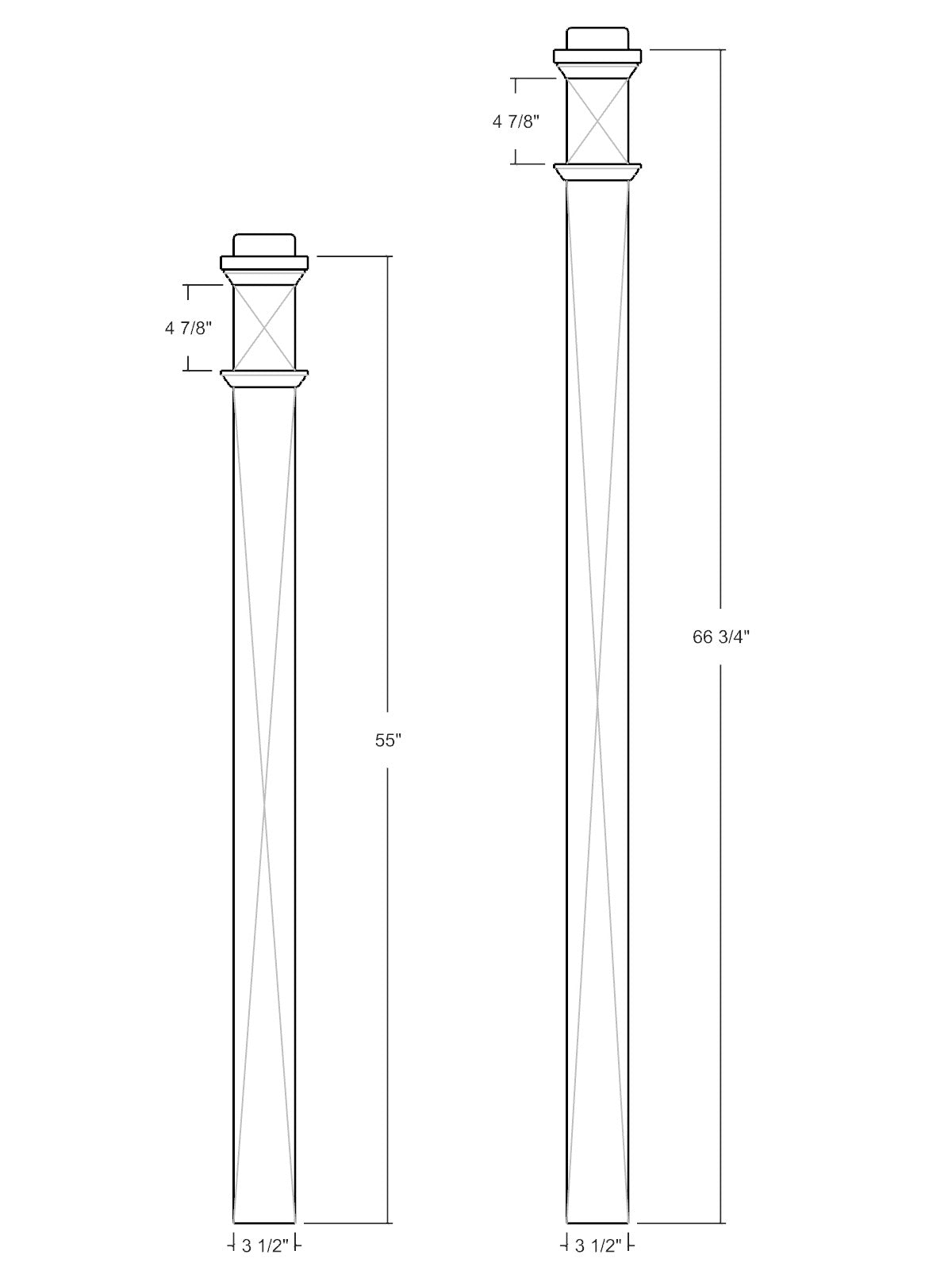 Box Newel 4075 (3-1/2")