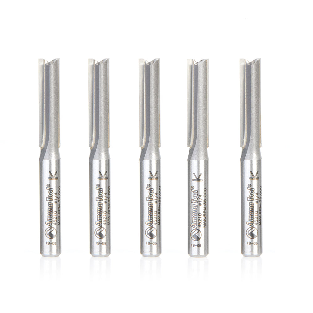 Amana Tool High Production Straight Plunge Router Bits - 1/2 Diameter and Under