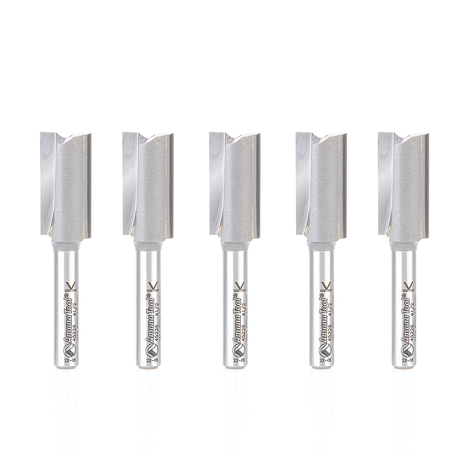 Amana Tool High Production Straight Plunge Router Bits - 1/2 Diameter and Under