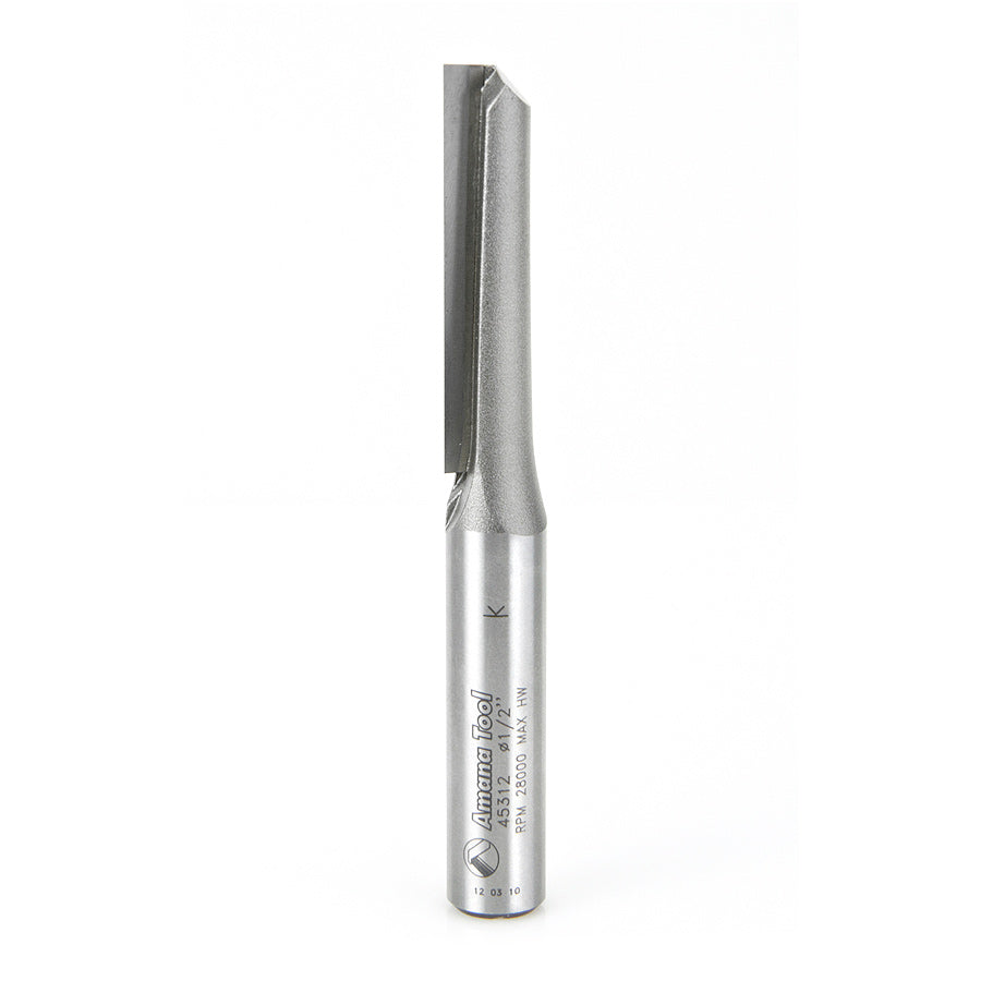 Amana Tool High Production Straight Plunge Router Bits - 1/2 Diameter and Under