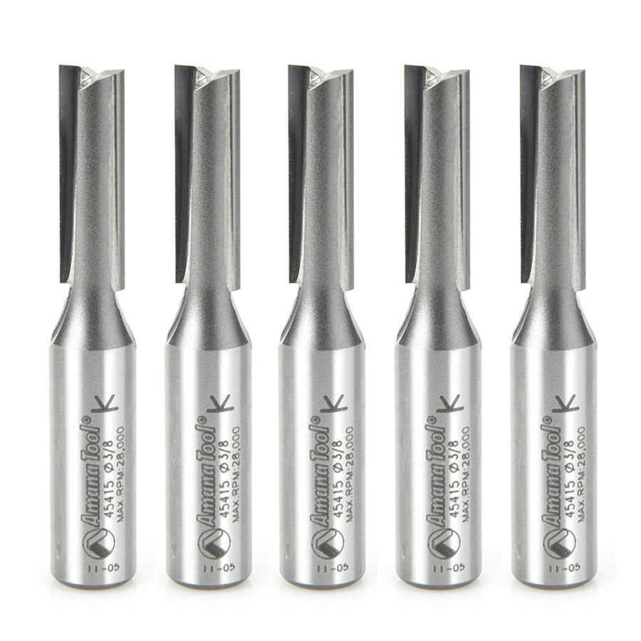 Amana Tool High Production Straight Plunge Router Bits - 1/2 Diameter and Under