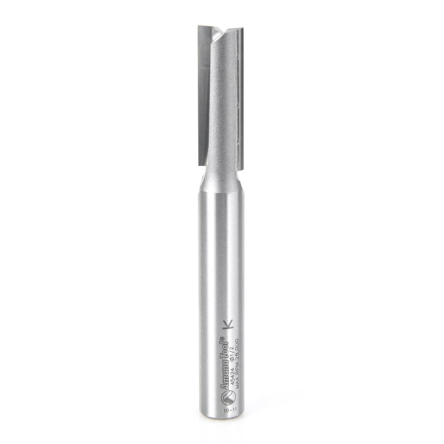 Amana Tool High Production Straight Plunge Router Bits - 1/2 Diameter and Under