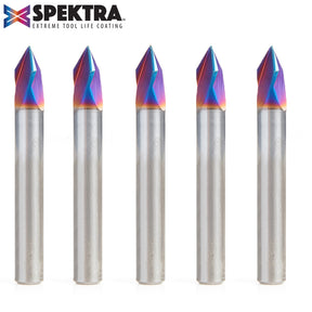 Amana Tool Solid Carbide Spektra™ Extreme Tool Life Coated V-Groove Signmaking & Lettering Router Bits