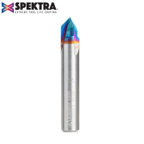 Amana Tool Solid Carbide Spektra™ Extreme Tool Life Coated V-Groove Signmaking & Lettering Router Bits