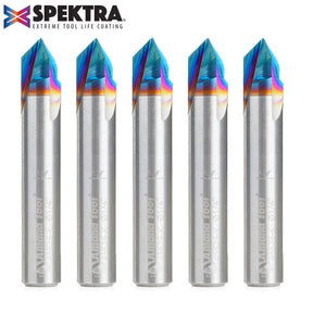 Amana Tool Solid Carbide Spektra™ Extreme Tool Life Coated V-Groove Signmaking & Lettering Router Bits