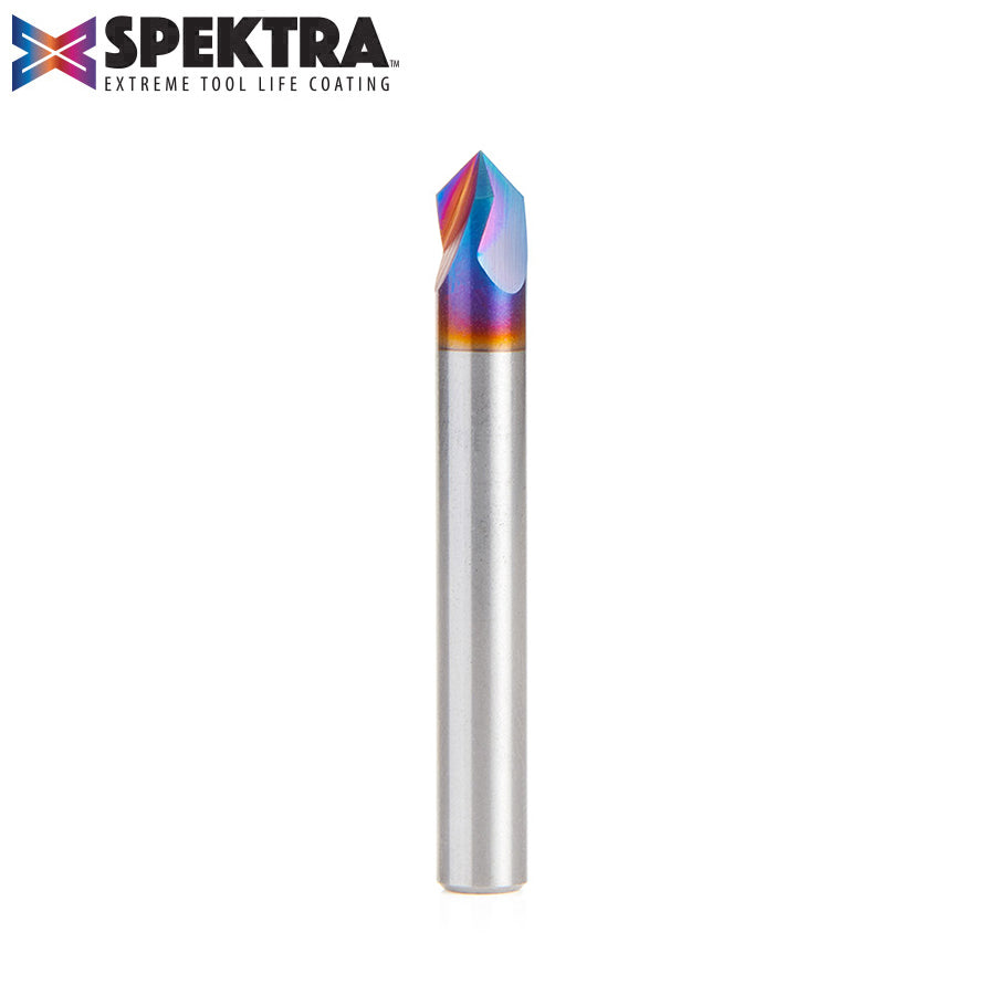 Amana Tool Solid Carbide Spektra™ Extreme Tool Life Coated V-Groove Signmaking & Lettering Router Bits