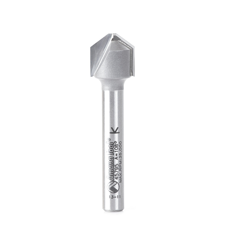 Amana Tool Double Edge Folding ‘V’ & Rectangular Groove Router Bits for Aluminum Composite Material (ACM) Panels