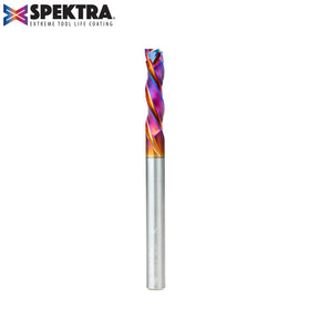 Amana Tool Solid Carbide Spektra™ Extreme Tool Life Coated Mortise Compression Spiral CNC Router Bits