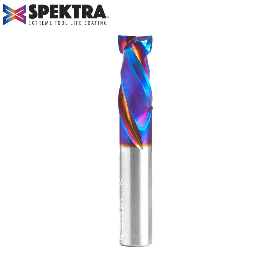 Amana Tool Solid Carbide Spektra™ Extreme Tool Life Coated Mortise Compression Spiral CNC Router Bits