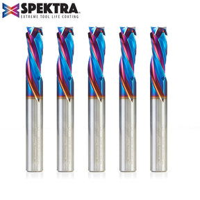 Amana Tool Solid Carbide Spektra™ Extreme Tool Life Coated Mortise Compression Spiral CNC Router Bits