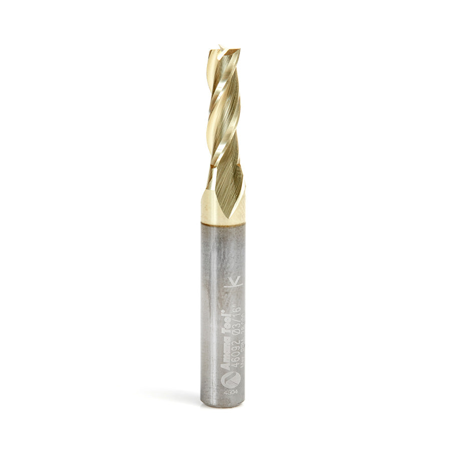 Amana Tool Solid Carbide Spiral Composite, Fiberglass & Phenolic Cutting ZrN Coated Router Bits