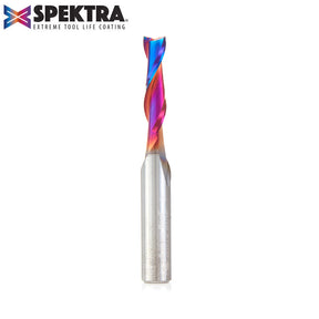 Amana Tool Solid Carbide Spektra™ Extreme Tool Life Coated Spiral 2-Flute Plunge CNC Router Bits