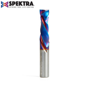 Amana Tool Solid Carbide Spektra™ Extreme Tool Life Coated Compression Spiral CNC Router Bits for MDF, Double Sided Laminate & Veneer Wood Composites