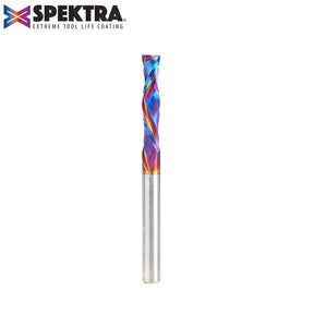 Amana Tool Solid Carbide Spektra™ Extreme Tool Life Coated Compression Spiral CNC Router Bits for MDF, Double Sided Laminate & Veneer Wood Composites