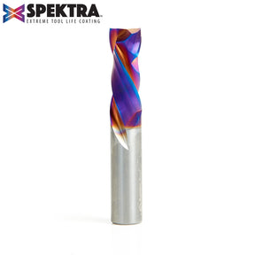 Amana Tool Solid Carbide Spektra™ Extreme Tool Life Coated Compression Spiral CNC Router Bits for MDF, Double Sided Laminate & Veneer Wood Composites