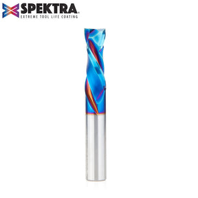 Amana Tool Solid Carbide Spektra™ Extreme Tool Life Coated Compression Spiral CNC Router Bits for MDF, Double Sided Laminate & Veneer Wood Composites