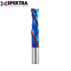 Amana Tool Solid Carbide Spektra™ Extreme Tool Life Coated Compression Spiral CNC Router Bits for MDF, Double Sided Laminate & Veneer Wood Composites