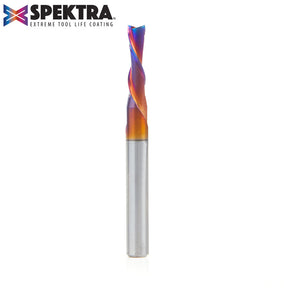 Amana Tool Solid Carbide Spektra™ Extreme Tool Life Coated Spiral 2-Flute Plunge CNC Router Bits