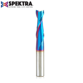 Amana Tool Solid Carbide Spektra™ Extreme Tool Life Coated Spiral 2-Flute Plunge CNC Router Bits