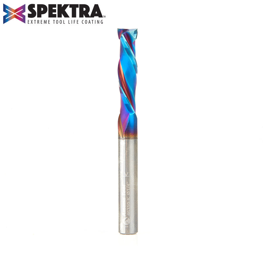 Amana Tool Solid Carbide Spektra™ Extreme Tool Life Coated Mortise Compression Spiral CNC Router Bits