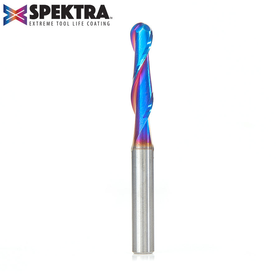 Amana Tool Solid Carbide Spektra™ Extreme Tool Life Coated Ball Nose Router Bits