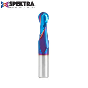 Amana Tool Solid Carbide Spektra™ Extreme Tool Life Coated Ball Nose Router Bits