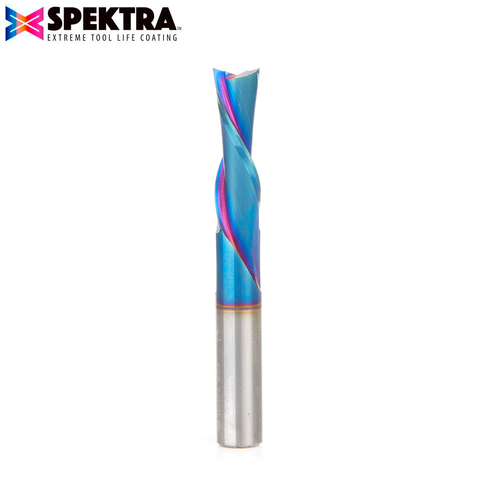 Amana Tool Solid Carbide Spektra™ Extreme Tool Life Coated Spiral 2-Flute Plunge CNC Router Bits