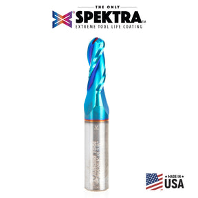 Amana Tool Solid Carbide Spektra™ Extreme Tool Life Coated Ball Nose Router Bits