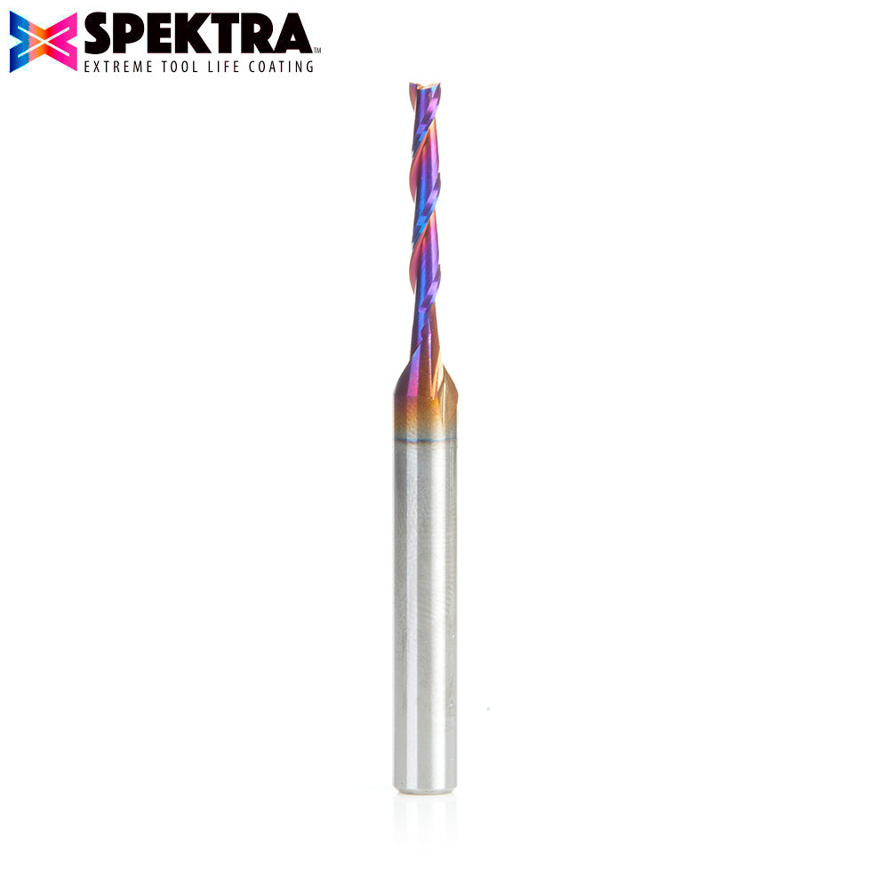 Amana Tool Solid Carbide Spektra™ Extreme Tool Life Coated Spiral 2-Flute Plunge CNC Router Bits