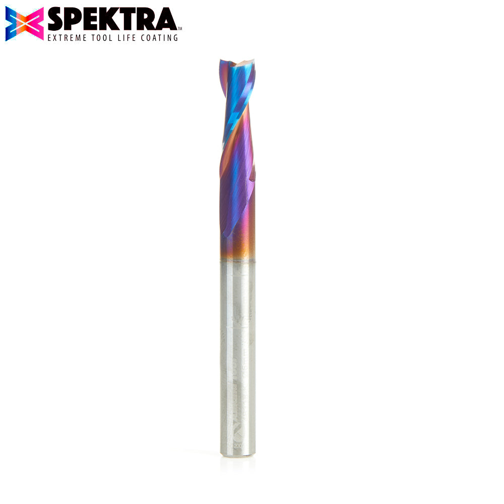 Amana Tool Solid Carbide Spektra™ Extreme Tool Life Coated Spiral 2-Flute Plunge CNC Router Bits