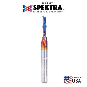 Amana Tool Solid Carbide Spektra™ Extreme Tool Life Coated Spiral 2-Flute Plunge CNC Router Bits