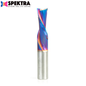 Amana Tool Solid Carbide Spektra™ Extreme Tool Life Coated Spiral 2-Flute Plunge CNC Router Bits