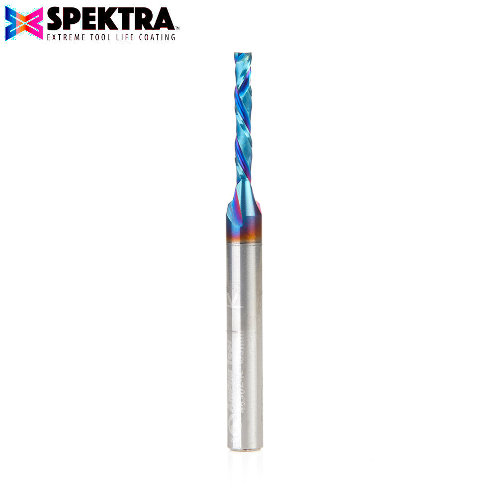 Amana Tool Solid Carbide Spektra™ Extreme Tool Life Coated Compression Spiral CNC Router Bits for MDF, Double Sided Laminate & Veneer Wood Composites