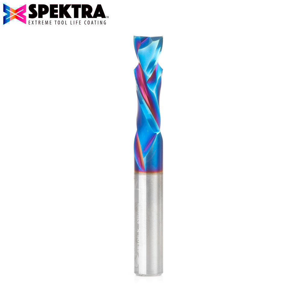 Amana Tool Solid Carbide Spektra™ Extreme Tool Life Coated Compression Spiral CNC Router Bits for MDF, Double Sided Laminate & Veneer Wood Composites