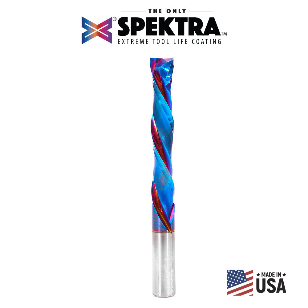 Amana Tool Solid Carbide Spektra™ Extreme Tool Life Coated Mortise Compression Spiral CNC Router Bits