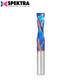 Amana Tool Solid Carbide Spektra™ Extreme Tool Life Coated Compression Spiral CNC Router Bits for MDF, Double Sided Laminate & Veneer Wood Composites