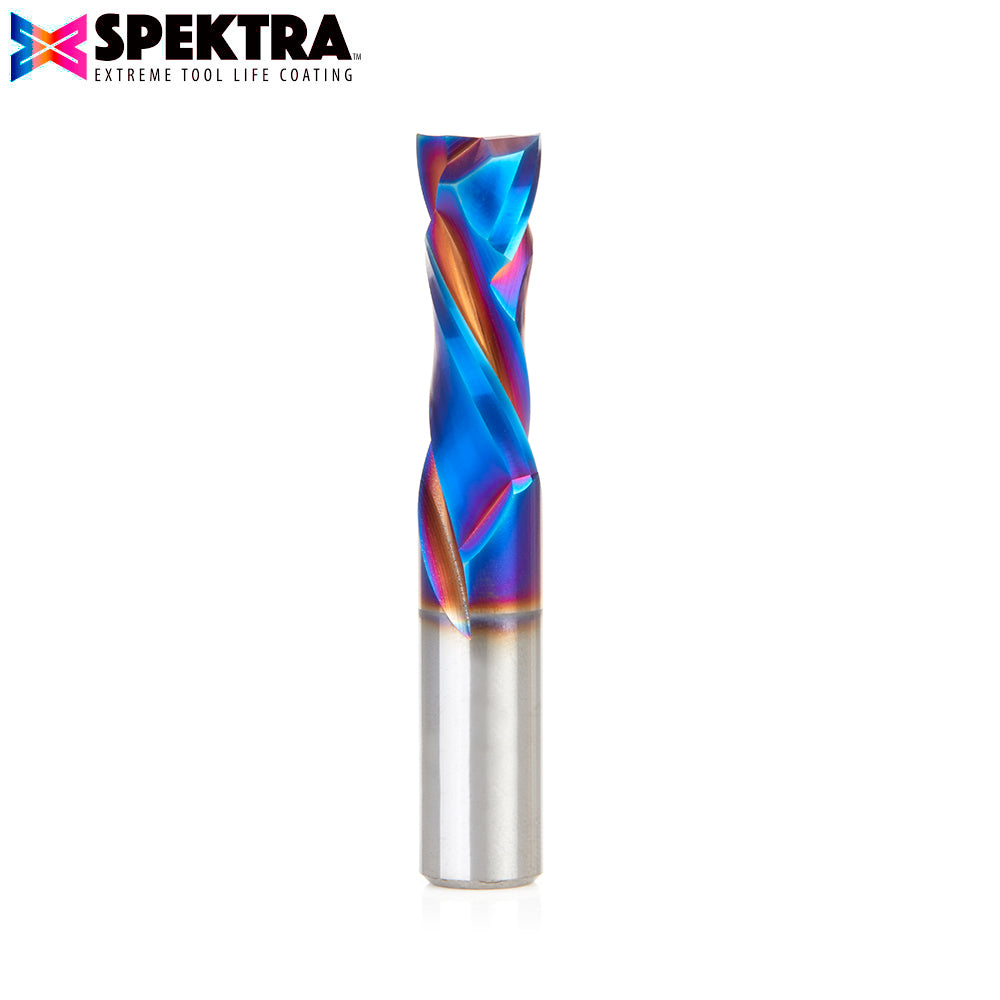 Amana Tool Solid Carbide Spektra™ Extreme Tool Life Coated Compression Spiral CNC Router Bits for MDF, Double Sided Laminate & Veneer Wood Composites