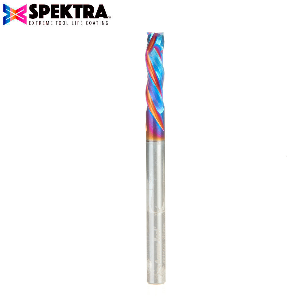 Amana Tool Solid Carbide Spektra™ Extreme Tool Life Coated Compression Spiral CNC Router Bits for MDF, Double Sided Laminate & Veneer Wood Composites