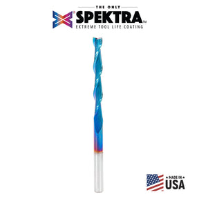 Amana Tool Solid Carbide Spektra™ Extreme Tool Life Coated Spiral 2-Flute Plunge CNC Router Bits