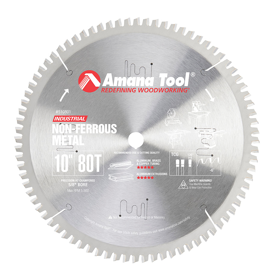 Amana Tool Non-Ferrous Metal Cutting Saw Blades for Thin Aluminum