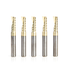 Amana Tool Solid Carbide Aluminum Spiral 'O' Flute CNC Zirconium Nitride (ZrN) Coated Router Bits