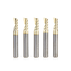 Amana Tool Solid Carbide Aluminum Spiral 'O' Flute CNC Zirconium Nitride (ZrN) Coated Router Bits