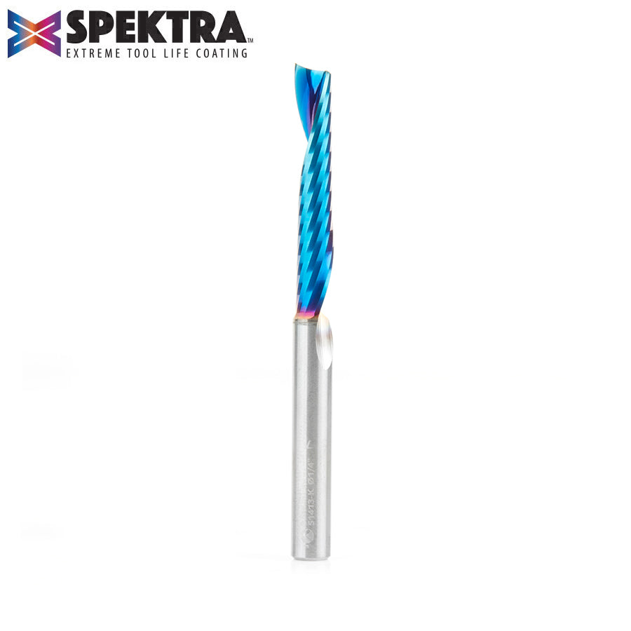 Amana Tool Solid Carbide Spektra™ Extreme Tool Life Coated Spiral 'O' Flute Plastic Cutting CNC Router Bits