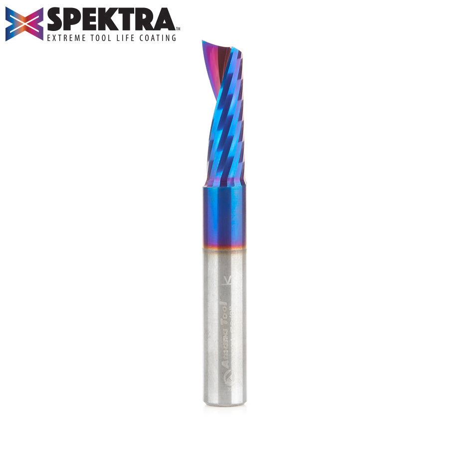 Amana Tool Solid Carbide Spektra™ Extreme Tool Life Coated Spiral 'O' Flute Plastic Cutting CNC Router Bits