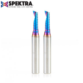 Amana Tool Solid Carbide Spektra™ Extreme Tool Life Coated Spiral 'O' Flute Plastic Cutting CNC Router Bits